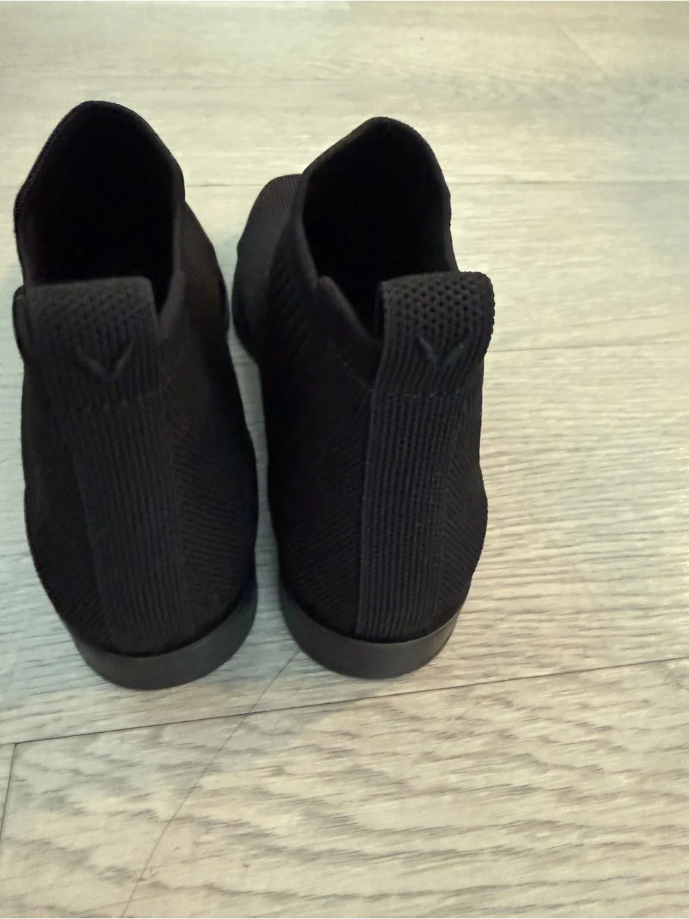 VIVAIA Black Knit Square-Toe Ankle Boots (EU 37.5 / US 7)